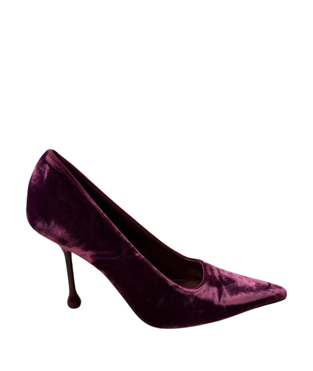 JIMMY CHOO Фиолетовые бархатные туфли, фото 1