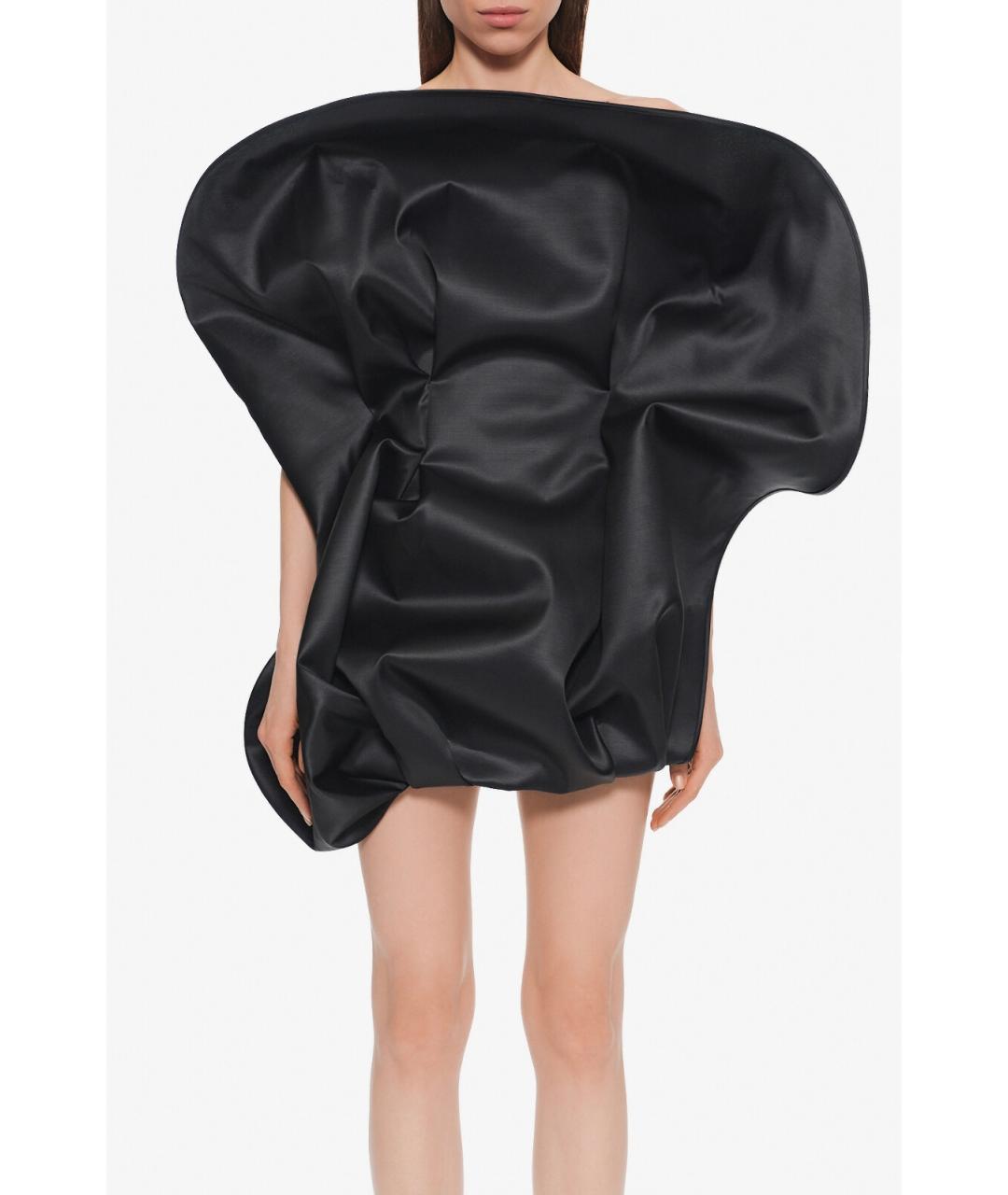 MAGDA BUTRYM Черное шерстяное вечернее платье, фото 3