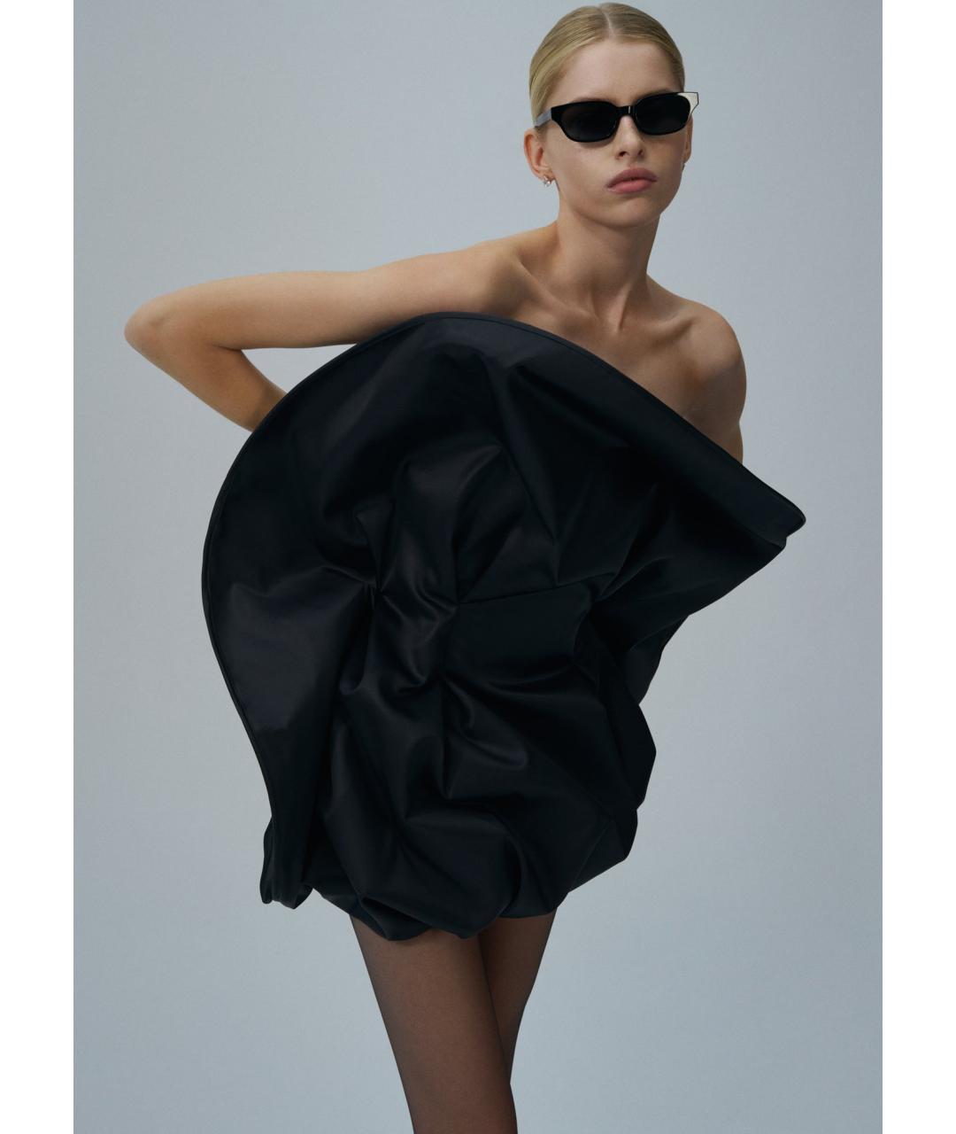 MAGDA BUTRYM Черное шерстяное вечернее платье, фото 9