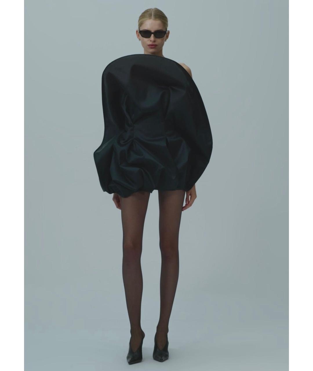 MAGDA BUTRYM Черное шерстяное вечернее платье, фото 8