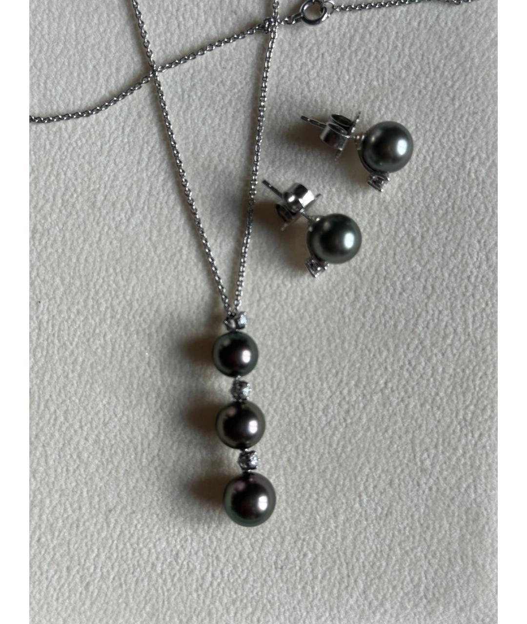 Mikimoto Черный комплект из белого золота, фото 4