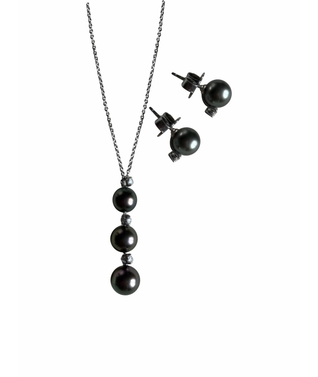 Mikimoto Черный комплект из белого золота, фото 1