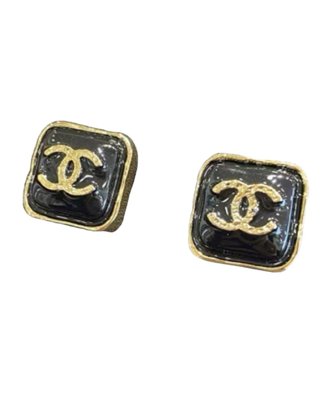 CHANEL Черные серьги, фото 1