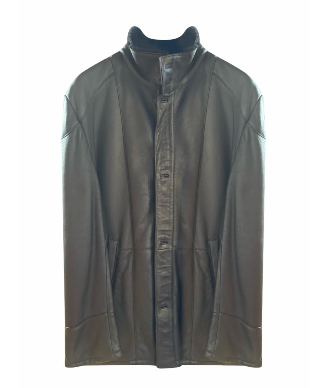 KARL LAGERFELD Черная шерстяная дубленка/шуба, фото 1