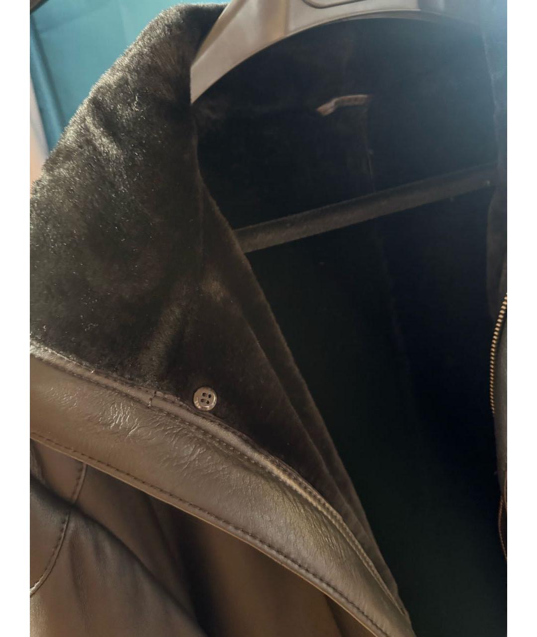 KARL LAGERFELD Черная шерстяная дубленка/шуба, фото 5