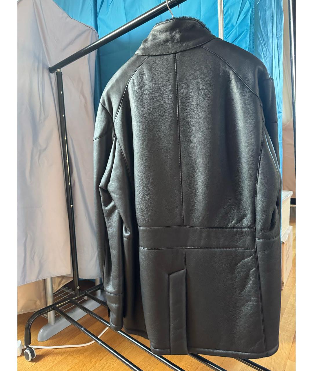 KARL LAGERFELD Черная шерстяная дубленка/шуба, фото 3