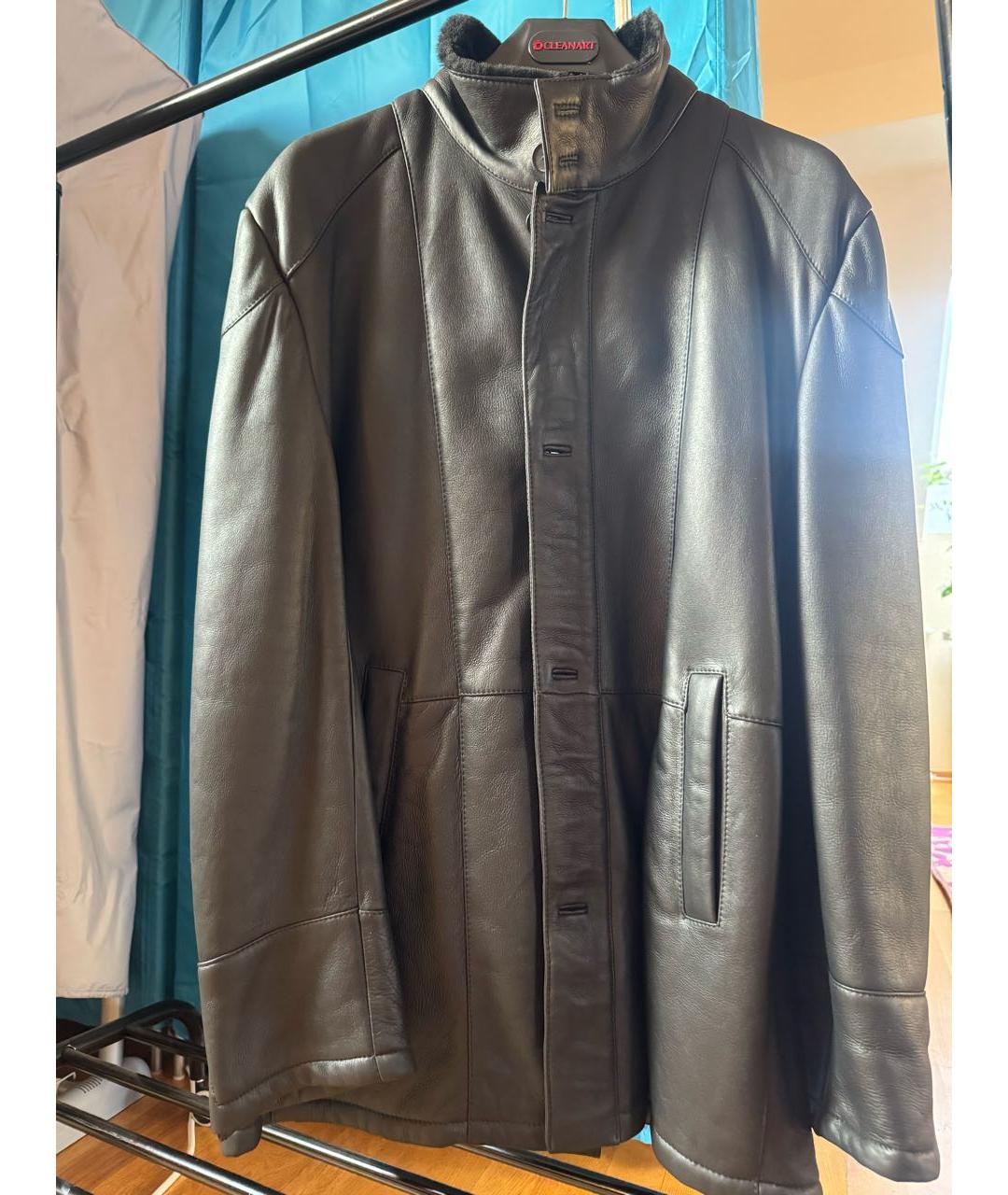 KARL LAGERFELD Черная шерстяная дубленка/шуба, фото 2