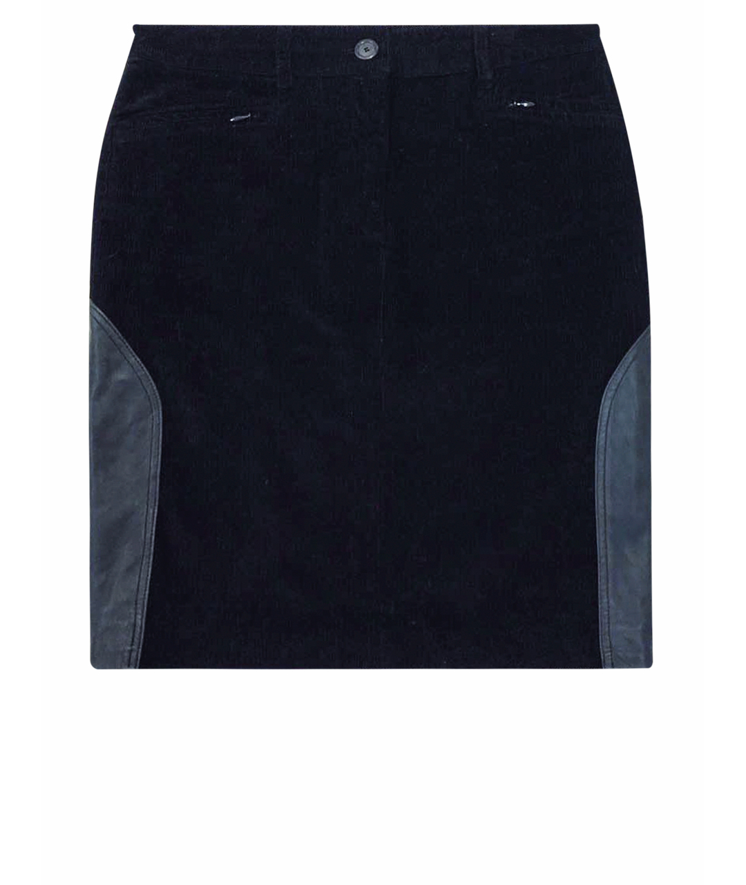 JOHN RICHMOND Черная хлопко-эластановая юбка мини, фото 1