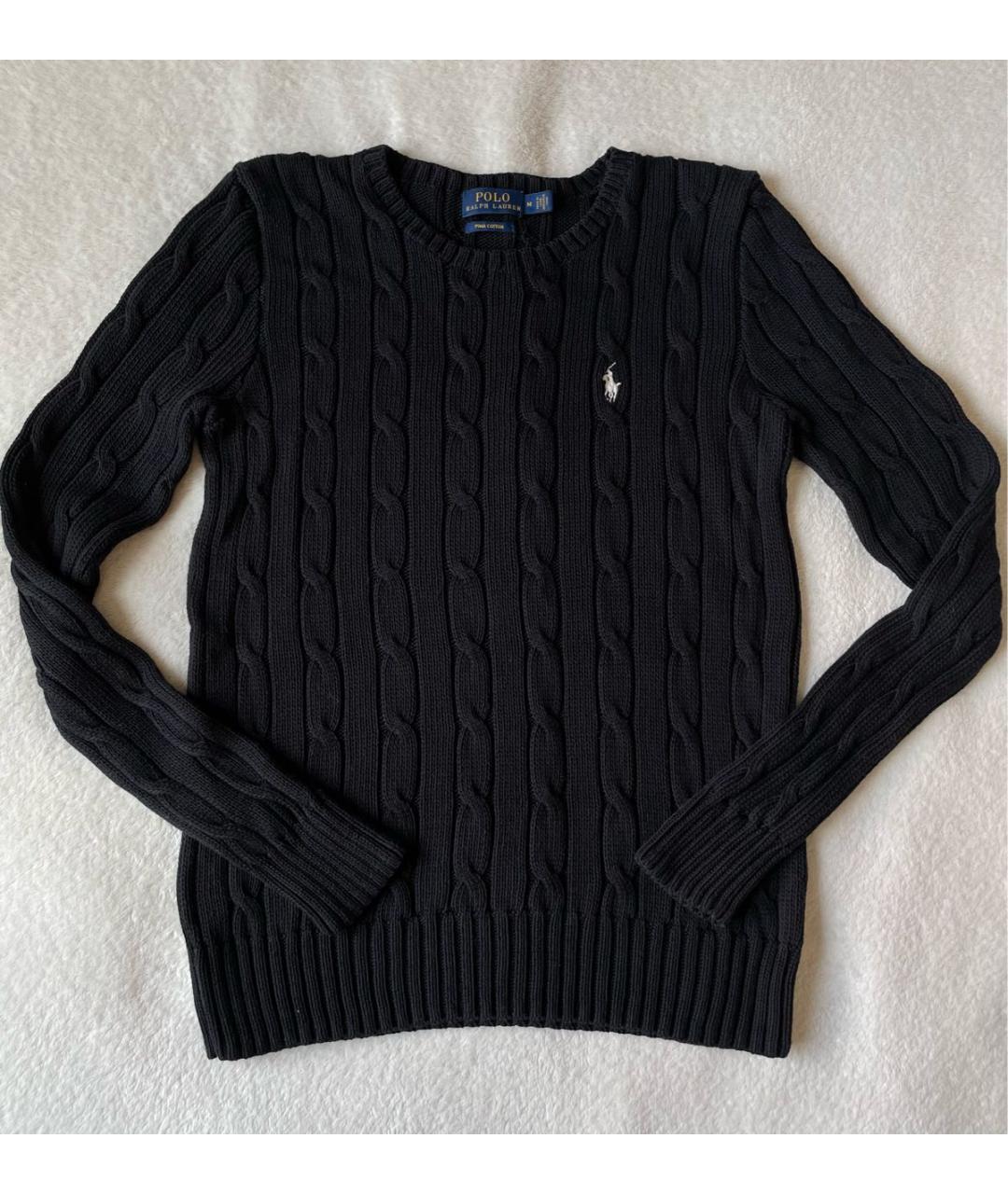 POLO RALPH LAUREN Черный хлопковый джемпер / свитер, фото 7