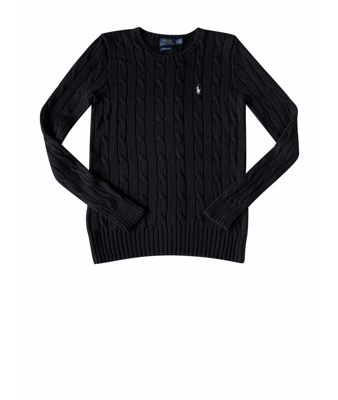 POLO RALPH LAUREN Черный хлопковый джемпер / свитер, фото 1