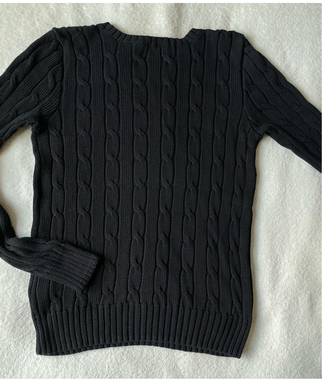 POLO RALPH LAUREN Черный хлопковый джемпер / свитер, фото 2