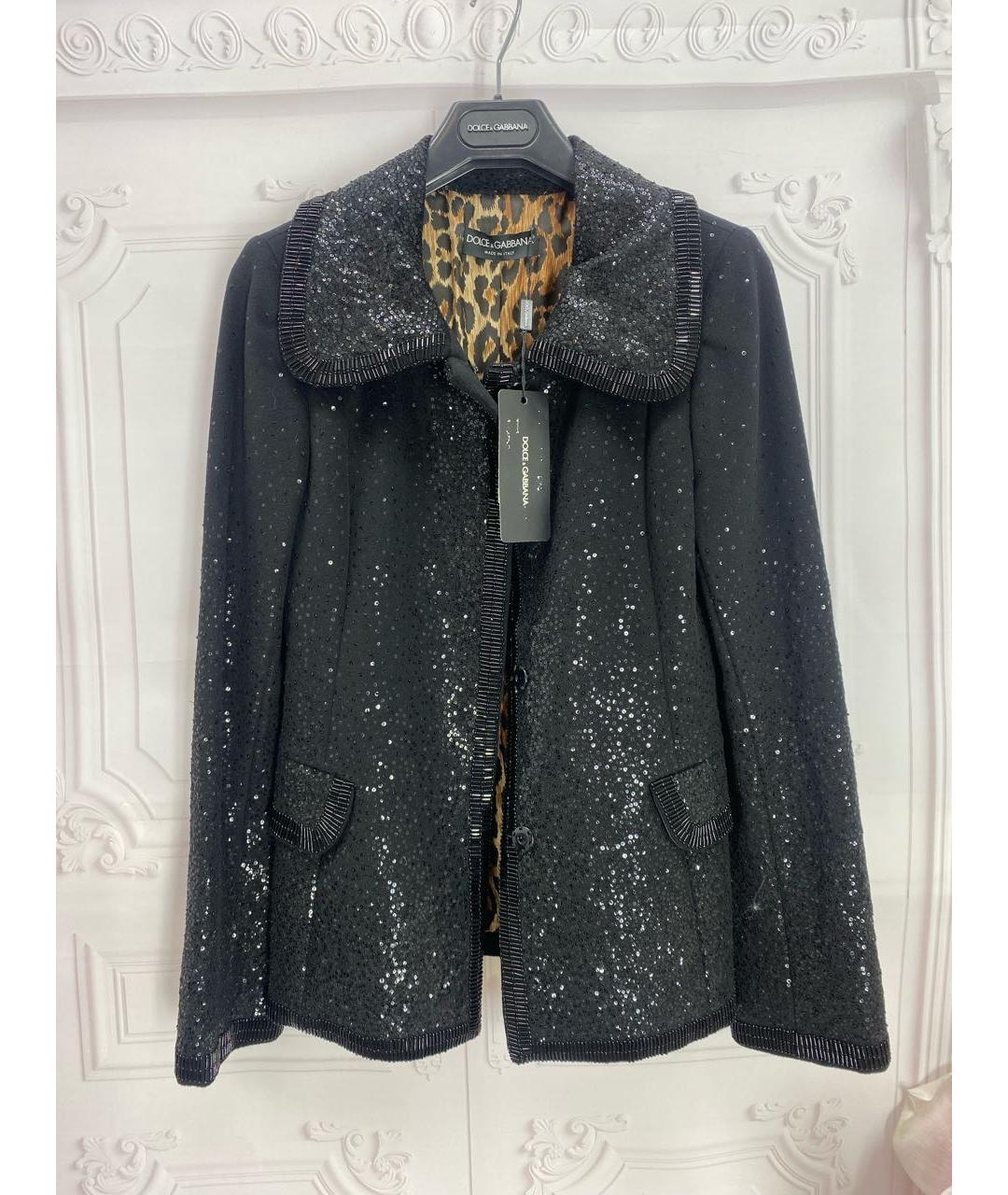 DOLCE&GABBANA Черное шерстяное пальто, фото 7