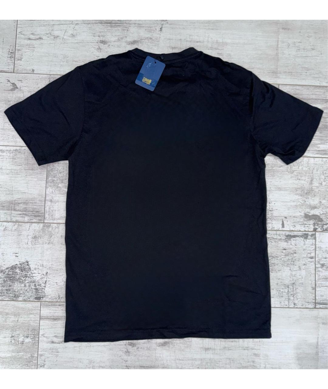 CAVALLI CLASS Черная хлопковая футболка, фото 4