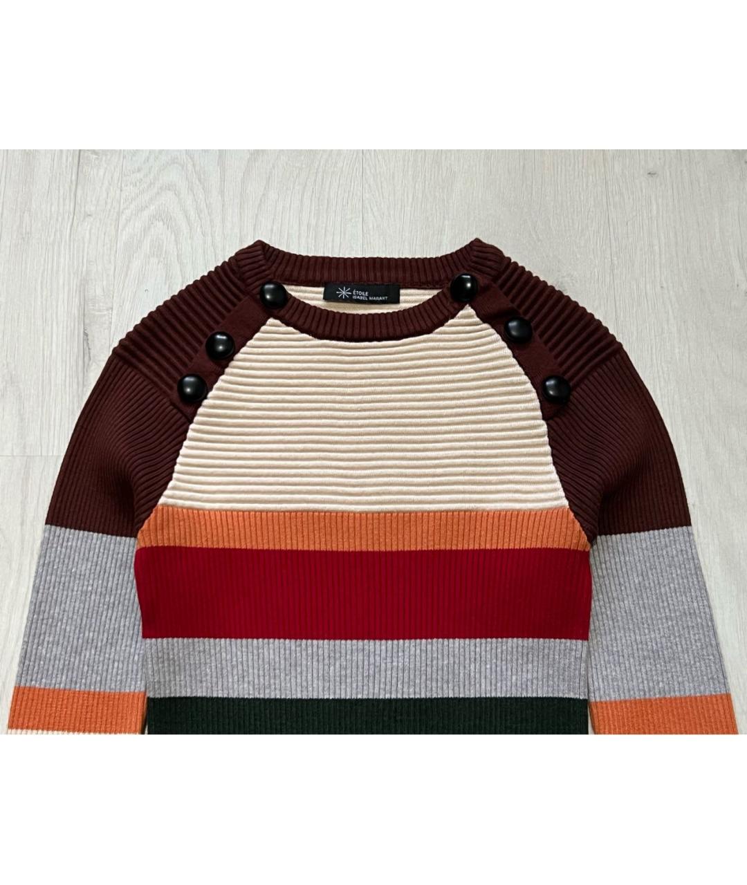 ISABEL MARANT ETOILE Мульти шерстяное повседневное платье, фото 3