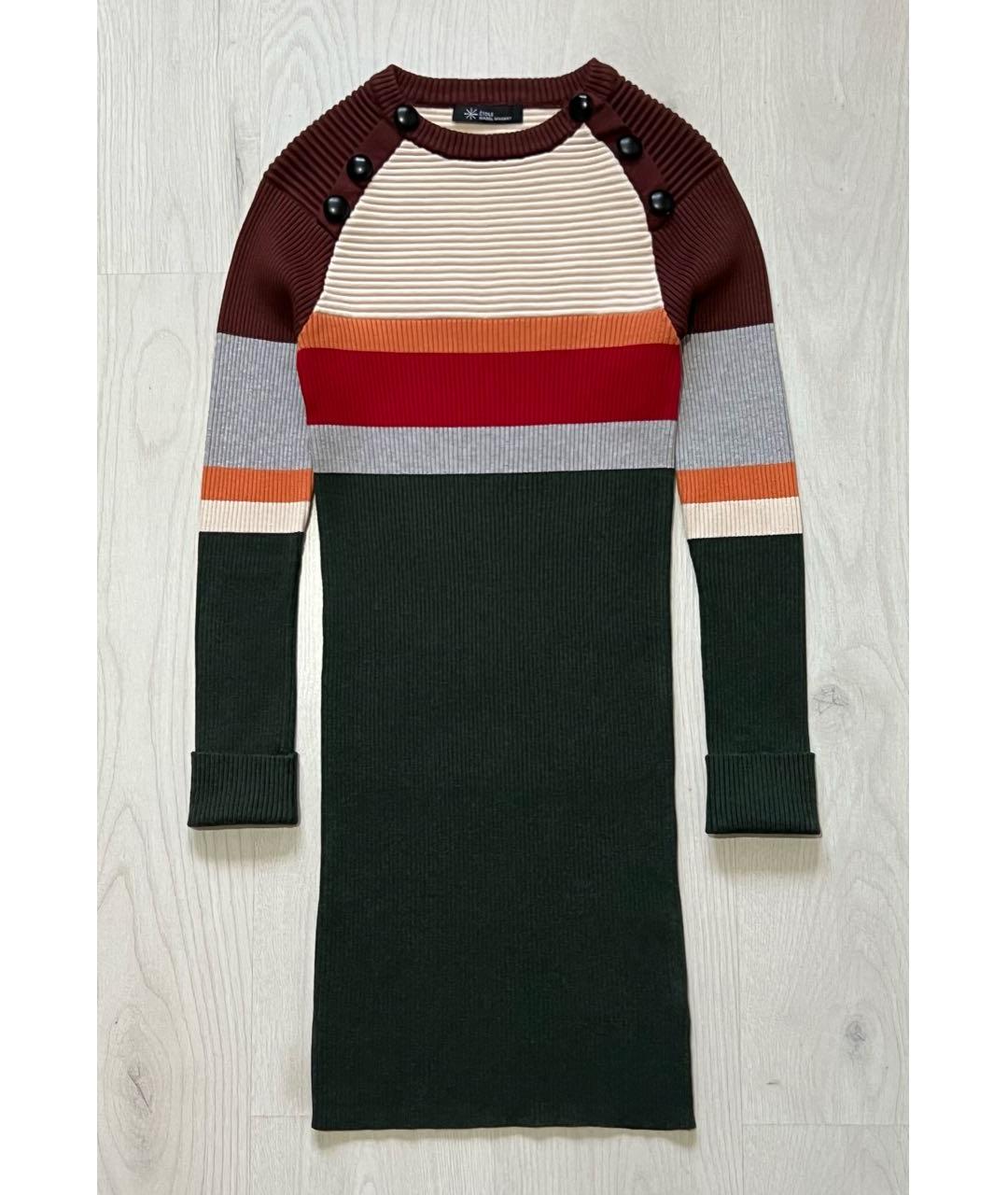 ISABEL MARANT ETOILE Мульти шерстяное повседневное платье, фото 8