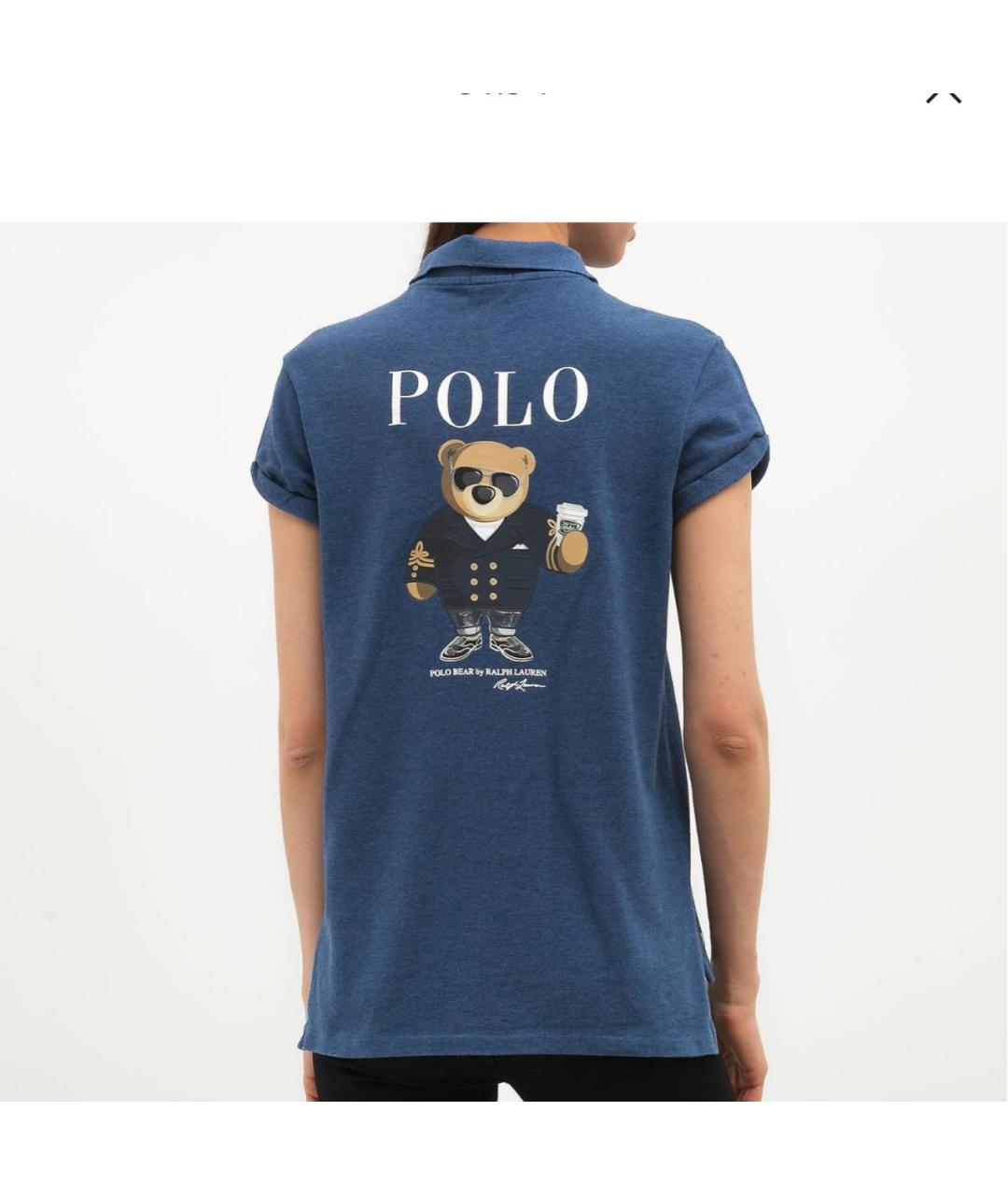 POLO RALPH LAUREN Синяя хлопковая футболка, фото 3