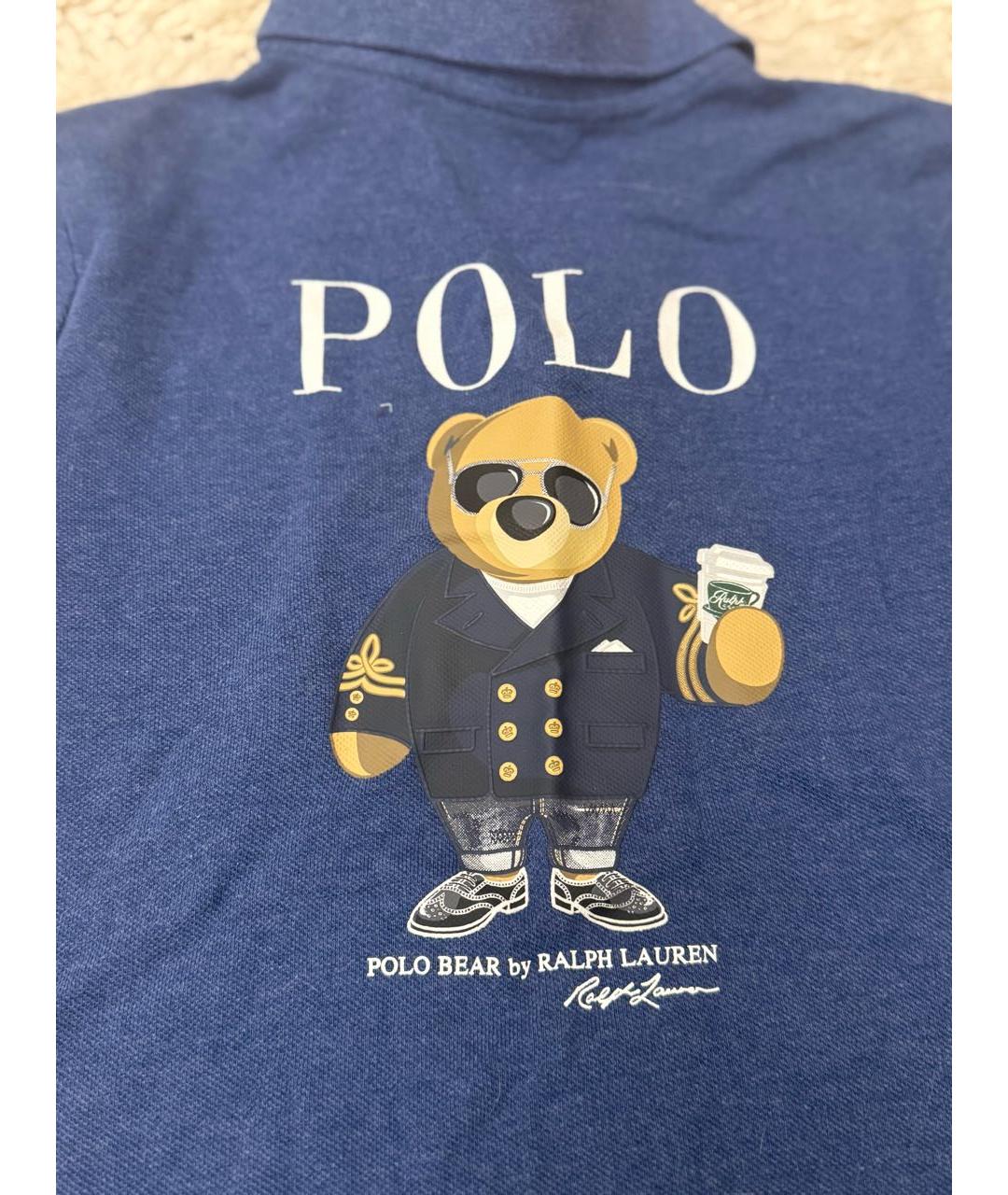 POLO RALPH LAUREN Синяя хлопковая футболка, фото 5