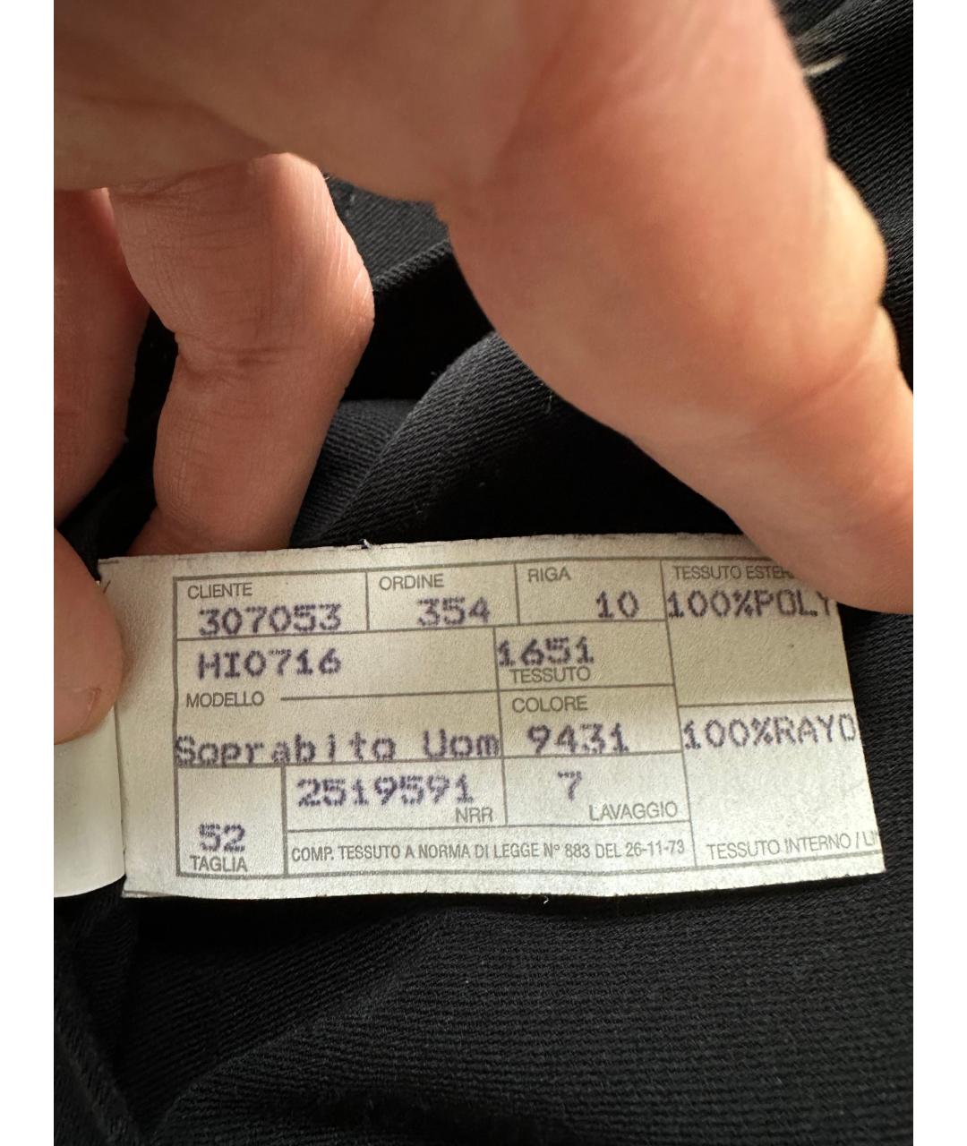 GIORGIO ARMANI Черный полиэстеровый тренч / плащ, фото 7