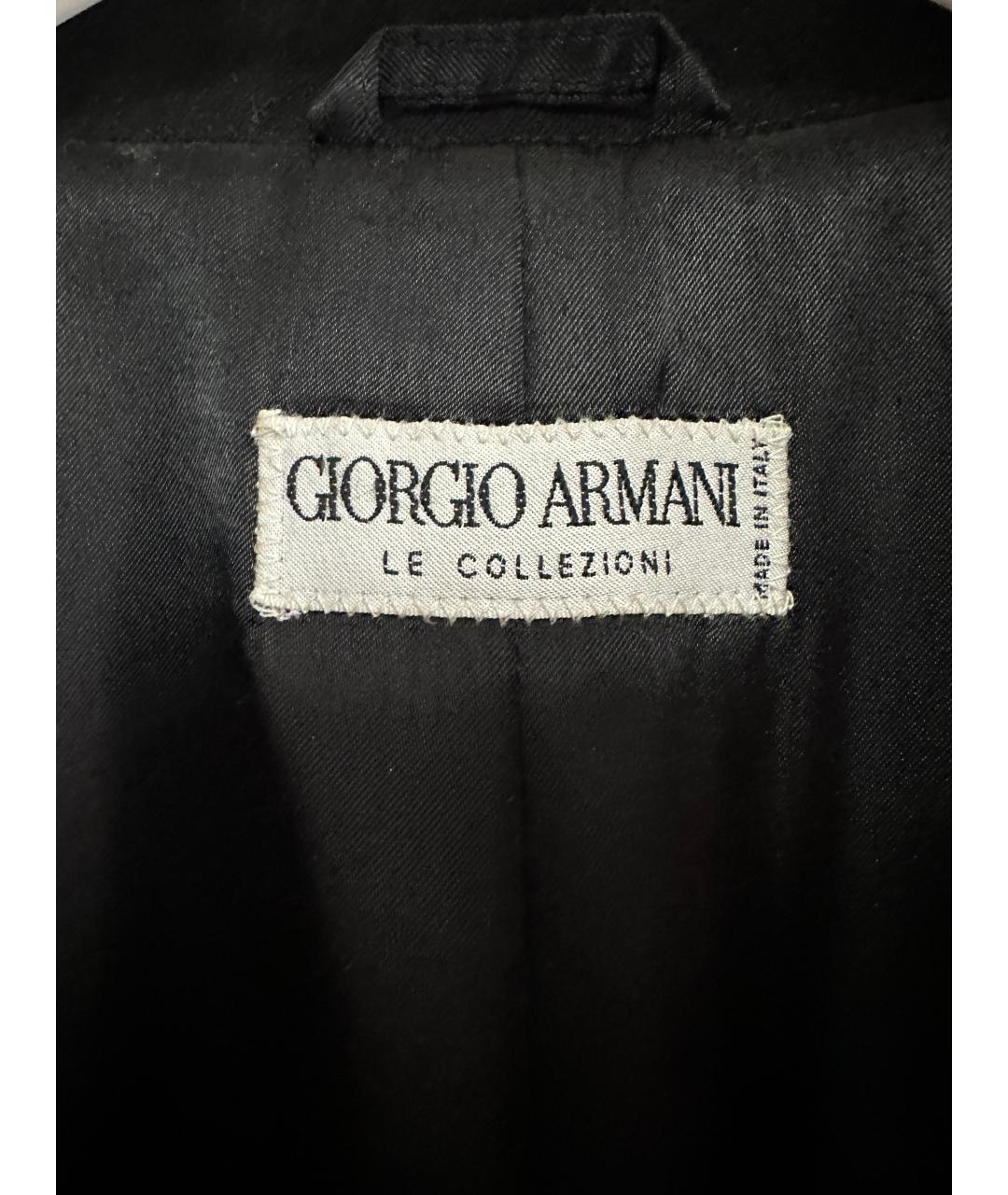 GIORGIO ARMANI Черный полиэстеровый тренч / плащ, фото 4