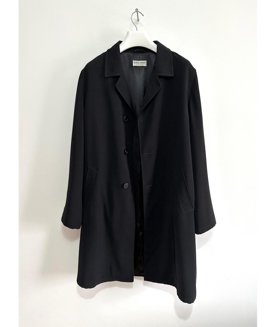 GIORGIO ARMANI Черный полиэстеровый тренч / плащ, фото 8