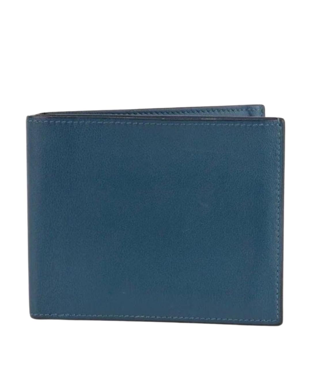 HERMES Синий кожаный кошелек, фото 1