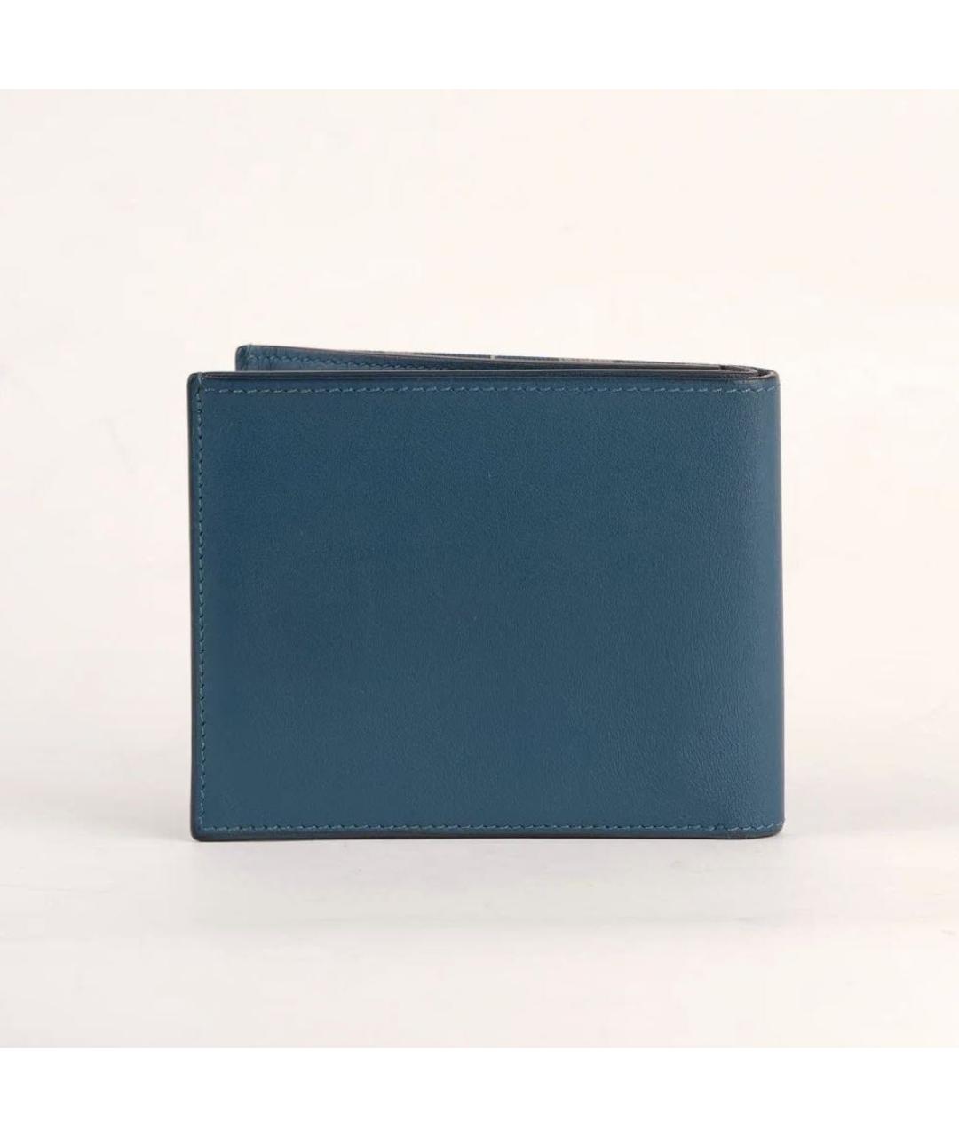 HERMES Синий кожаный кошелек, фото 2