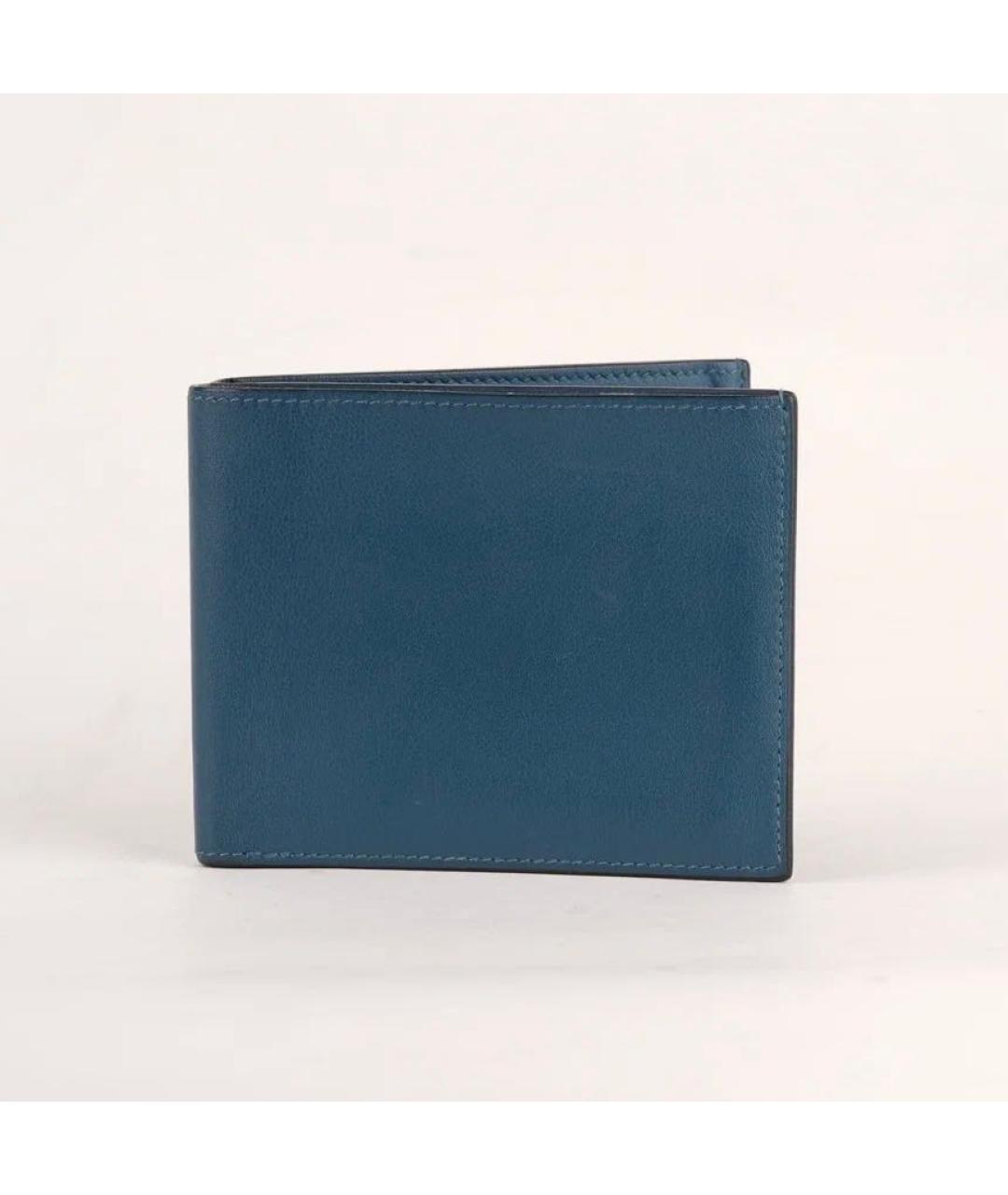 HERMES Синий кожаный кошелек, фото 9