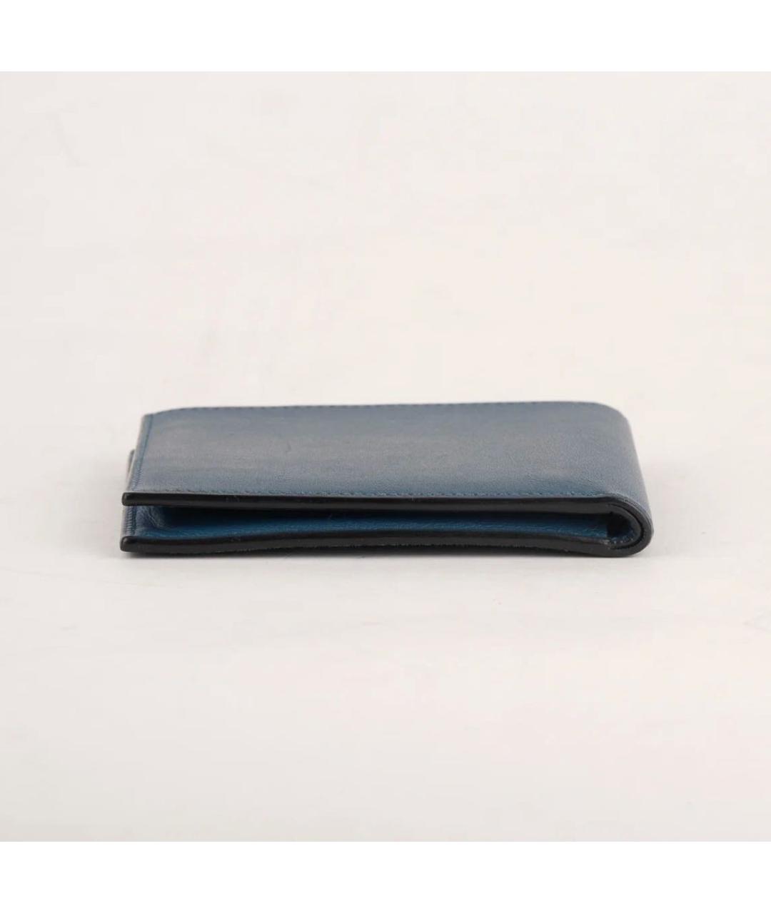HERMES Синий кожаный кошелек, фото 4