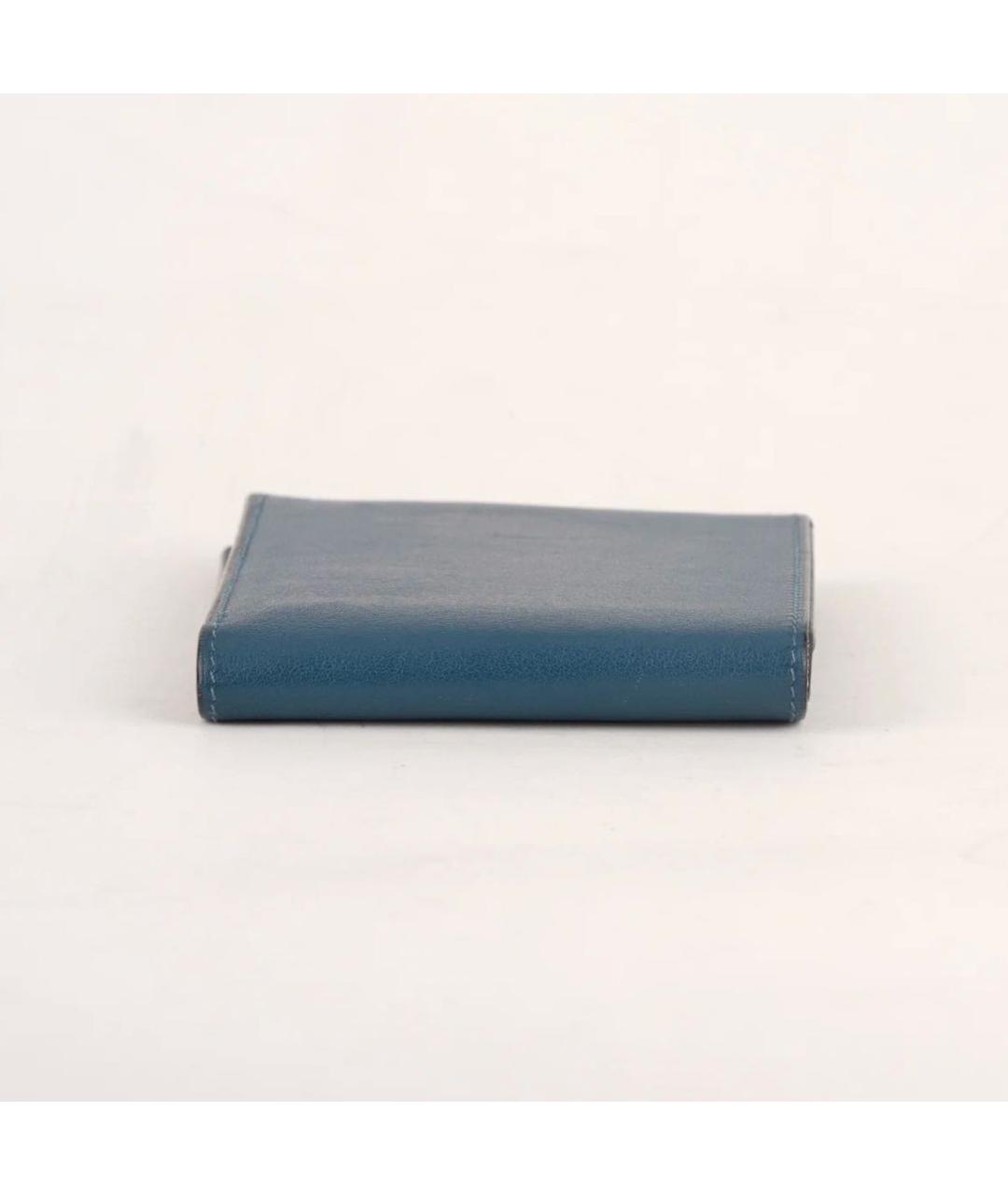 HERMES Синий кожаный кошелек, фото 5