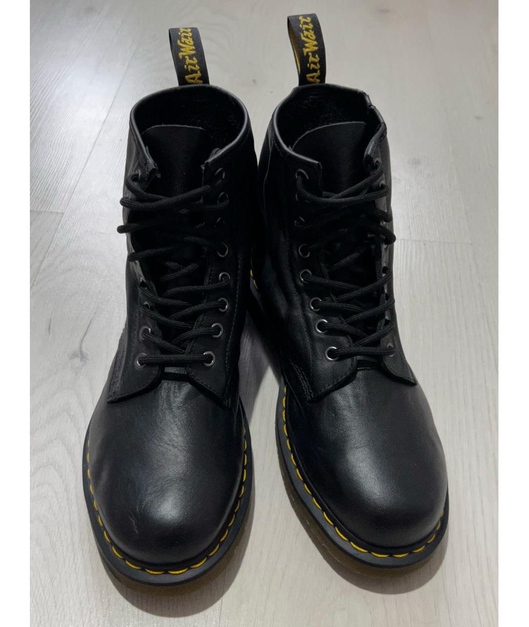 DR. MARTENS Черные кожаные высокие ботинки, фото 3