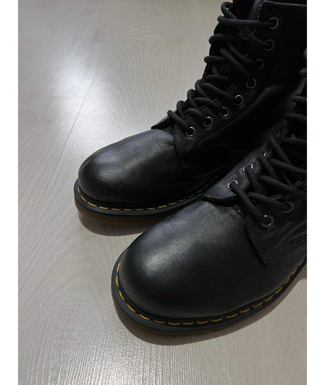 DR. MARTENS Черные кожаные высокие ботинки, фото 6