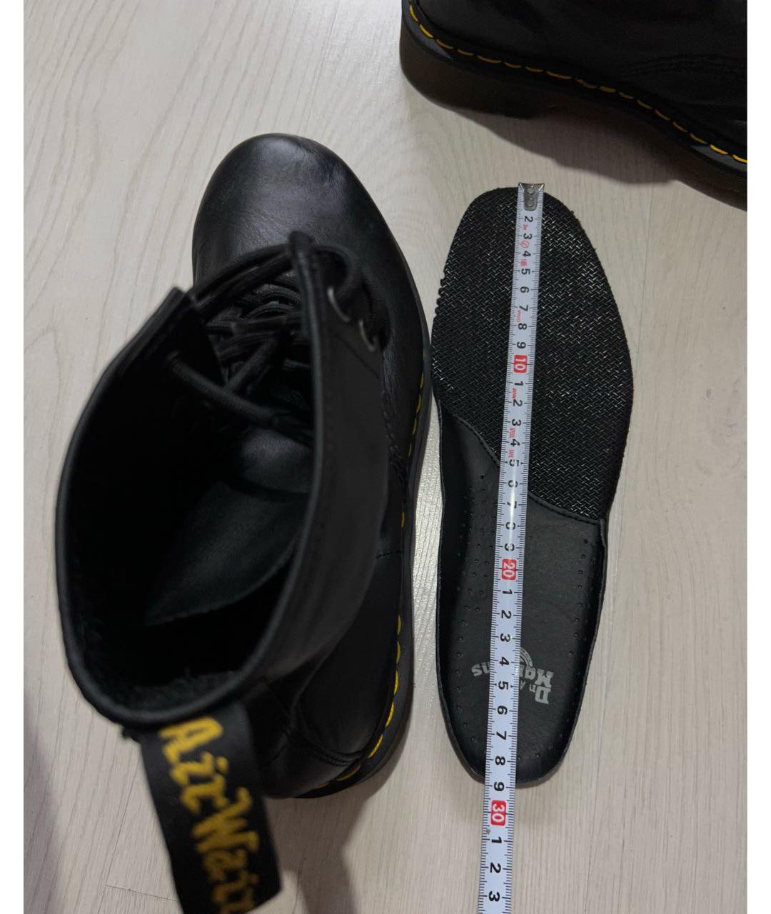 DR. MARTENS Черные кожаные высокие ботинки, фото 7