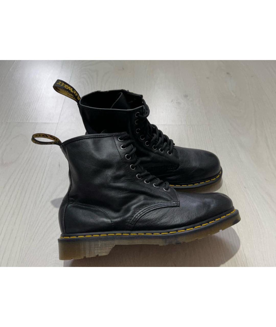 DR. MARTENS Черные кожаные высокие ботинки, фото 8