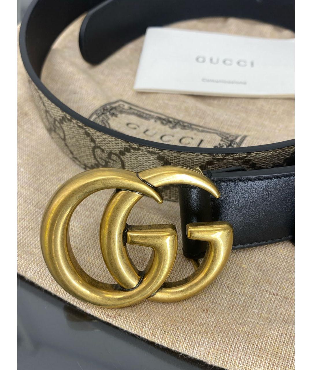 GUCCI Бежевый кожаный ремень, фото 6