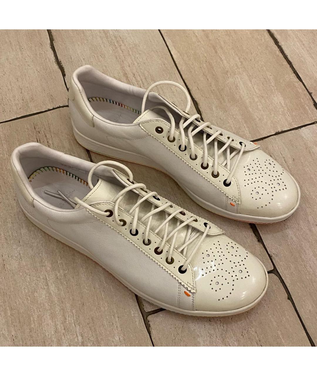 PAUL SMITH Белые кожаные кеды, фото 5