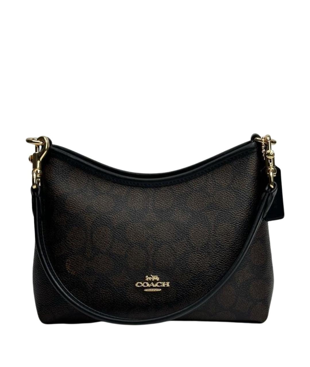 COACH Коричневая кожаная сумка через плечо, фото 1