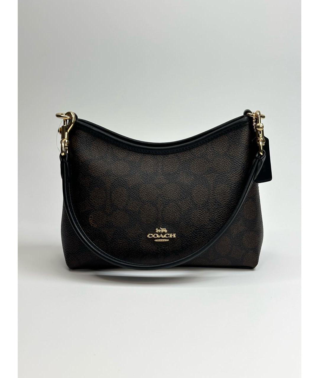 COACH Коричневая кожаная сумка через плечо, фото 8