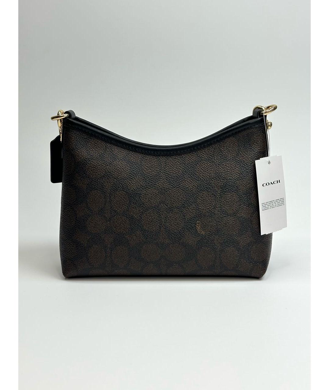 COACH Коричневая кожаная сумка через плечо, фото 3