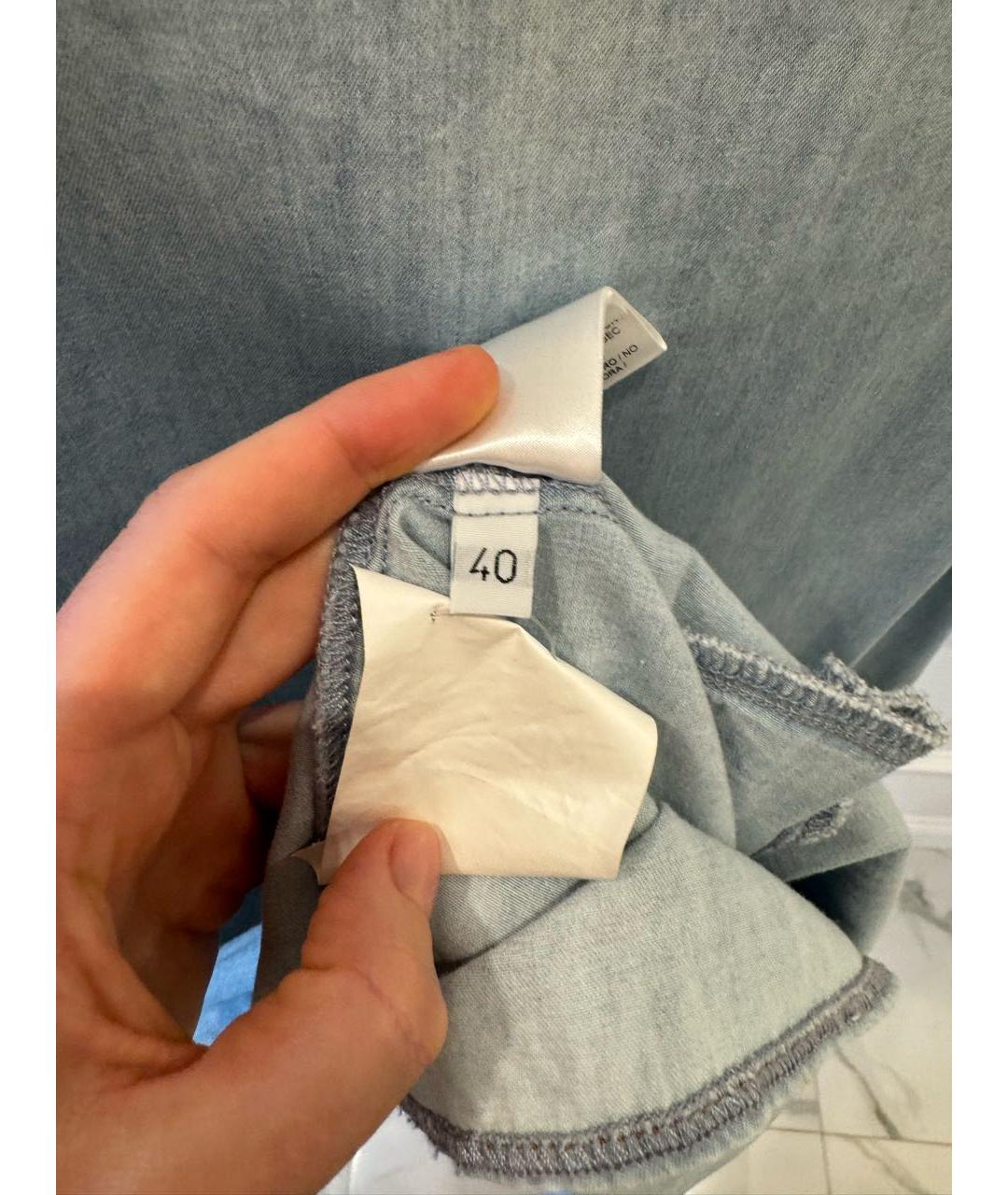 ERMANNO SCERVINO Голубая хлопковая туника, фото 4