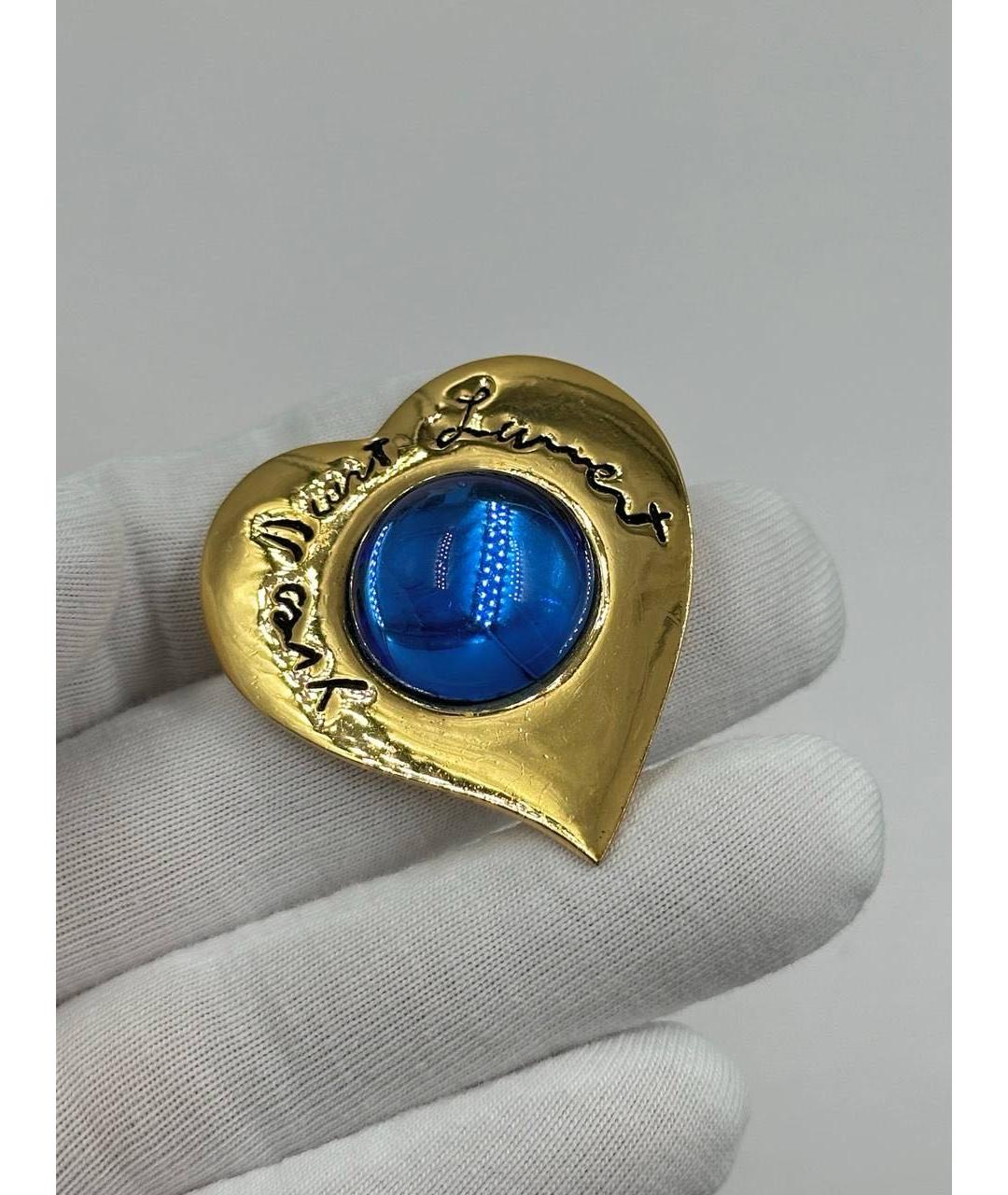 SAINT LAURENT Золотая позолоченная булавка / брошь, фото 3