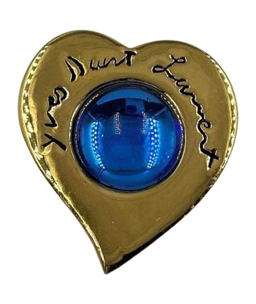 SAINT LAURENT Золотая позолоченная булавка / брошь, фото 1