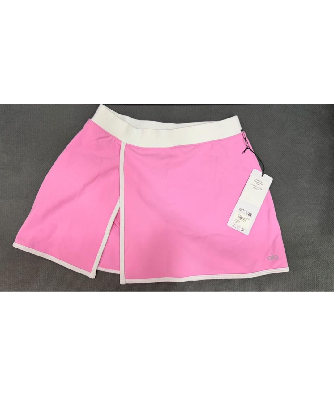 ALO YOGA Розовые полиэстеровые спортивные брюки и шорты, фото 3