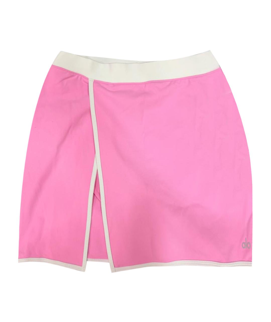 ALO YOGA Розовые полиэстеровые спортивные брюки и шорты, фото 1