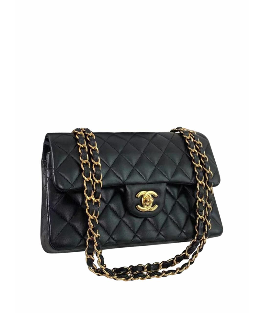 CHANEL Черная кожаная сумка через плечо, фото 1