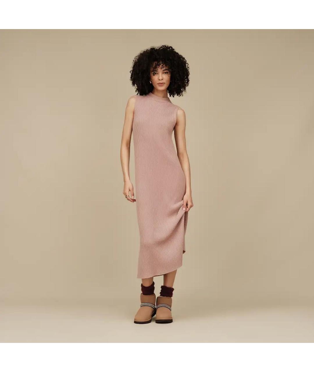 UGG AUSTRALIA Бежевое полиэстеровое повседневное платье, фото 7