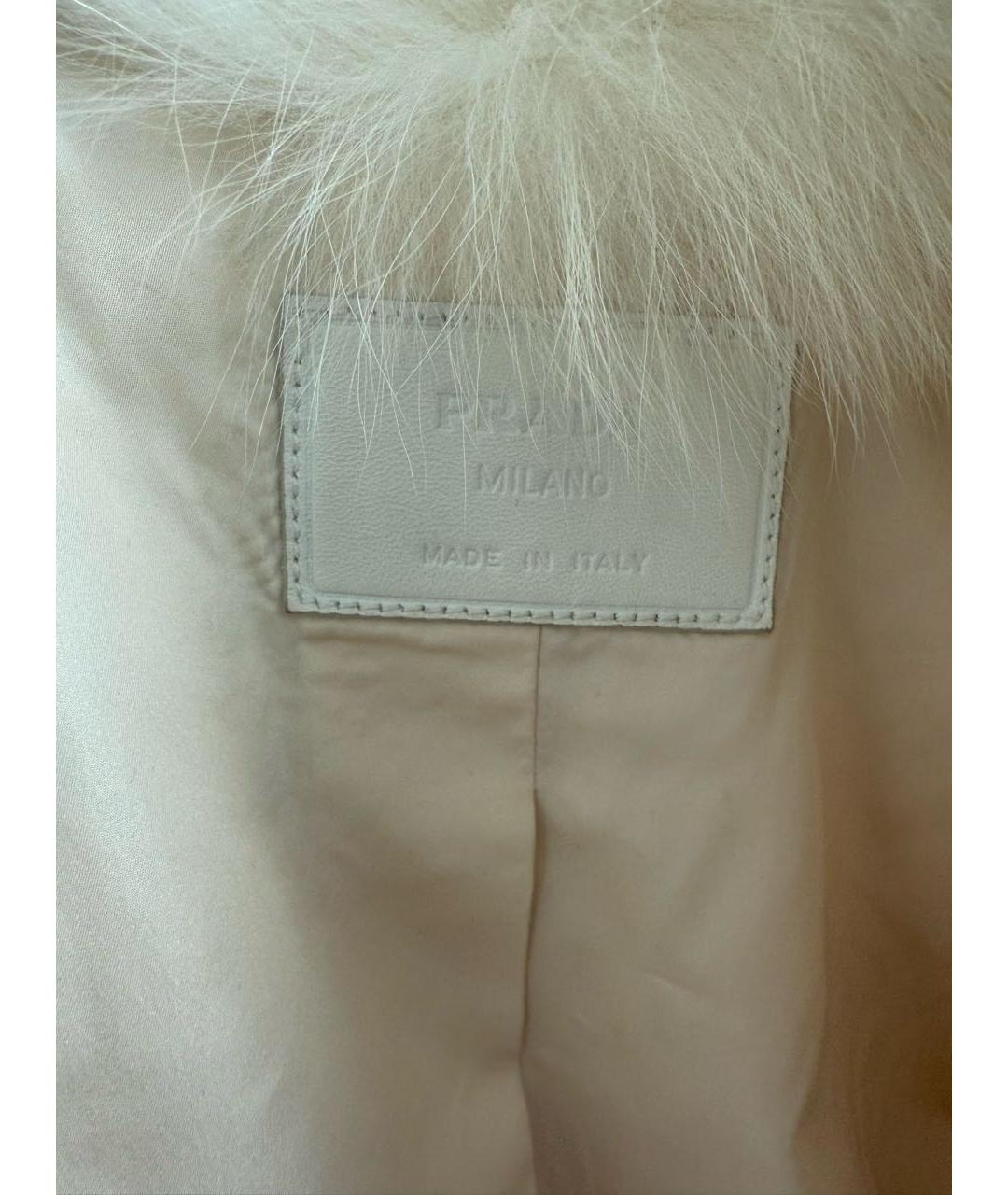 PRADA Белый меховой жилет, фото 3