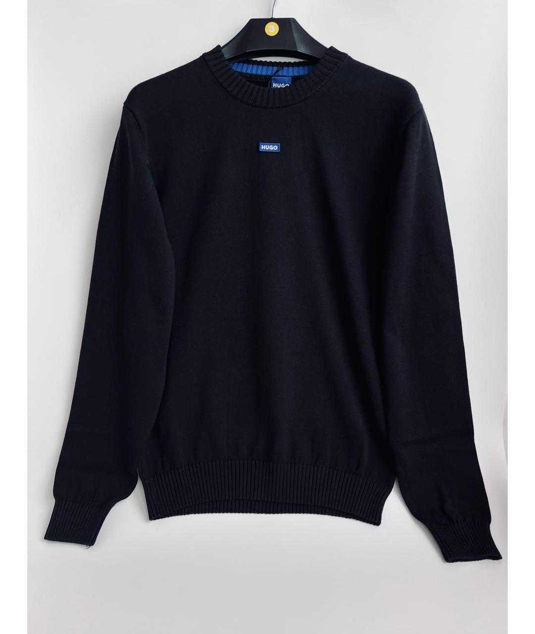 HUGO Черный хлопковый джемпер / свитер, фото 6
