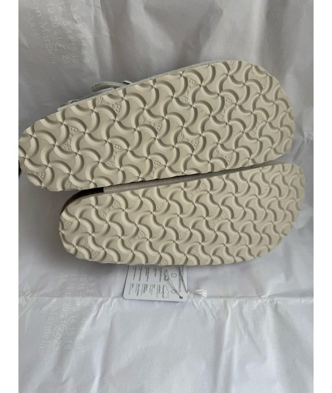 BIRKENSTOCK Бежевые замшевые сабо, фото 5