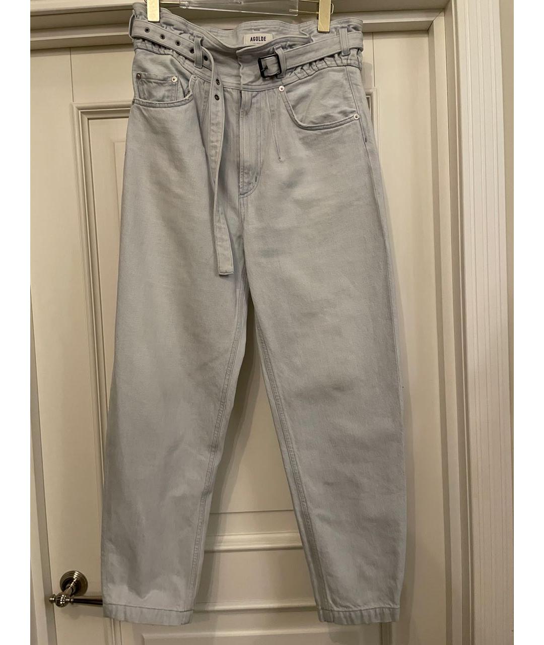 AGOLDE Серые хлопковые прямые джинсы, фото 8