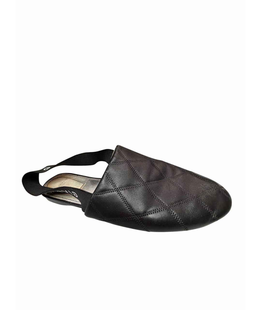 GIVENCHY Черные кожаные мюли, фото 1